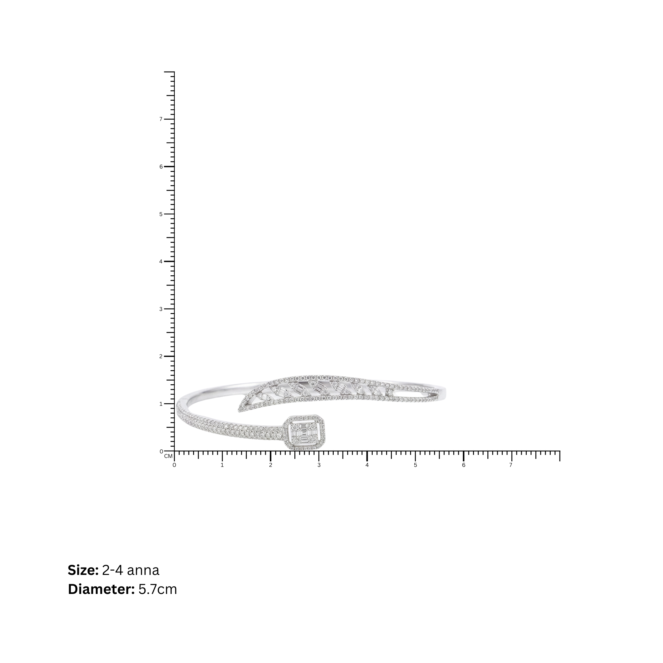 Modern Arc Sterling Silver Open Bangle