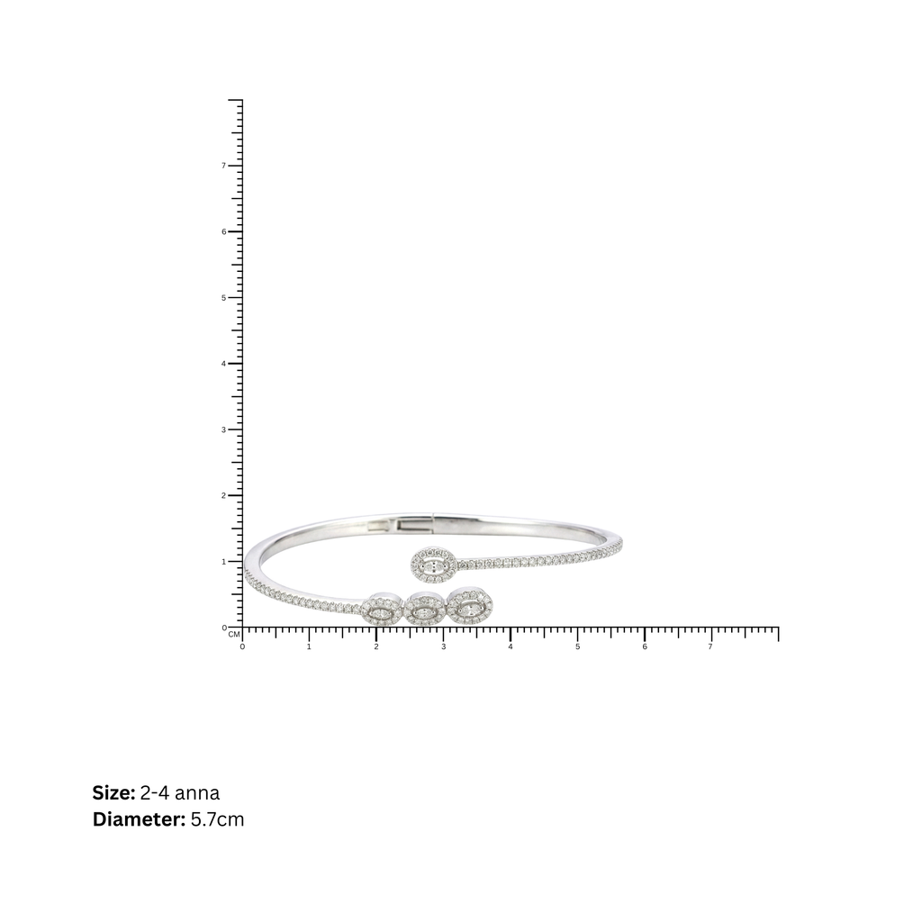 Classic Grace Sterling Silver Open Bangle