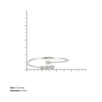Classic Grace Sterling Silver Open Bangle