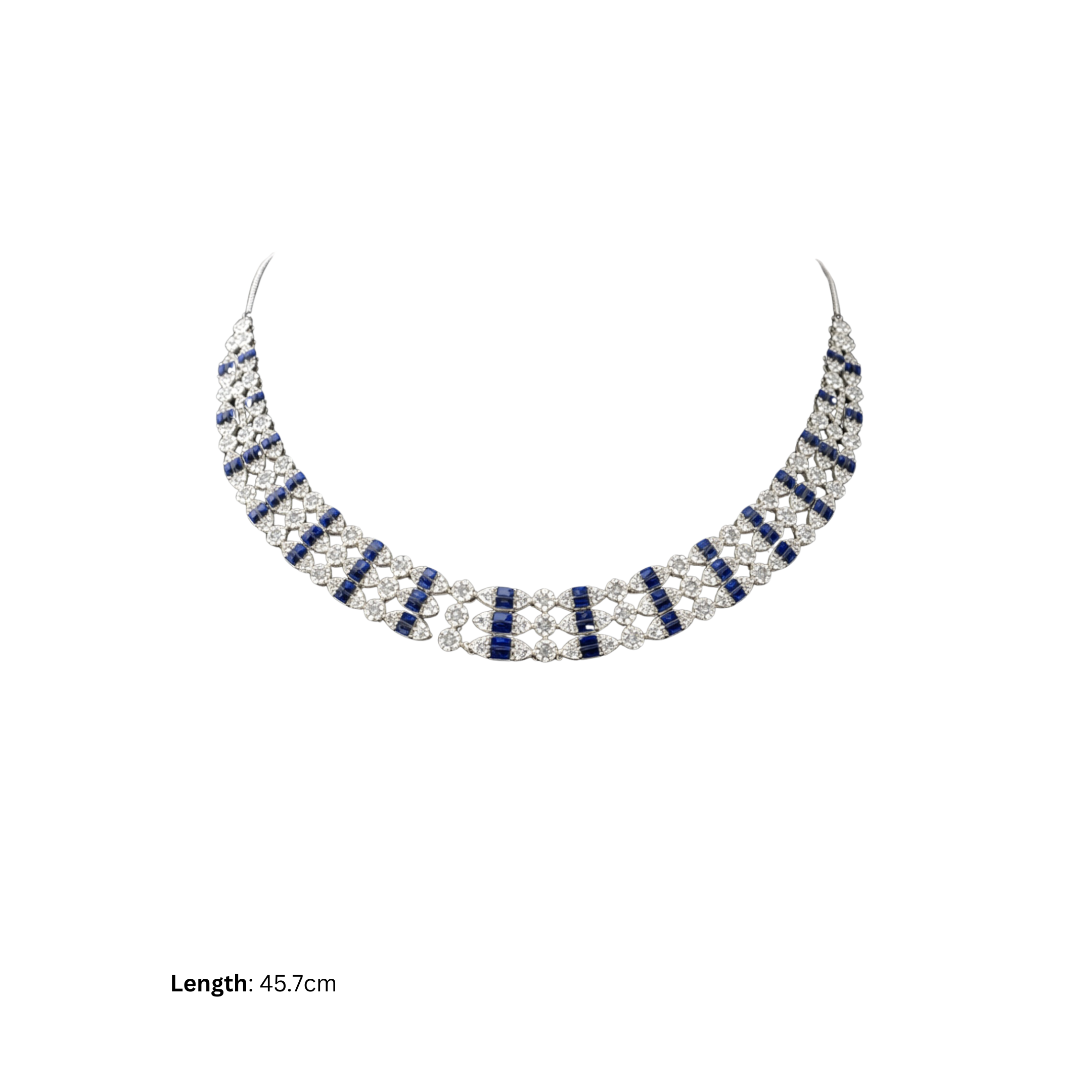 Celeste Blue Sterling Silver Necklace Set
