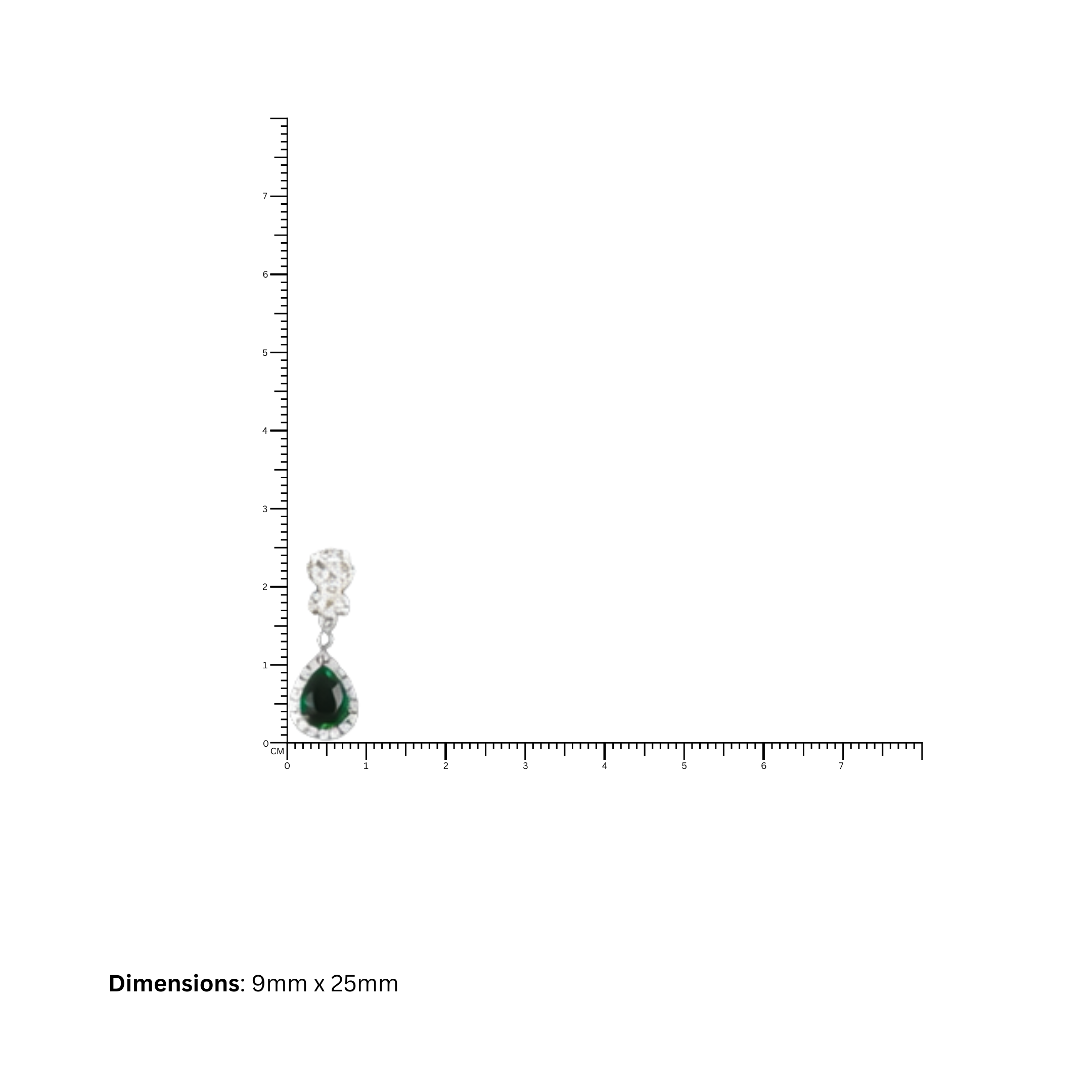 Green Teardrop Sterling Silver Necklace Set