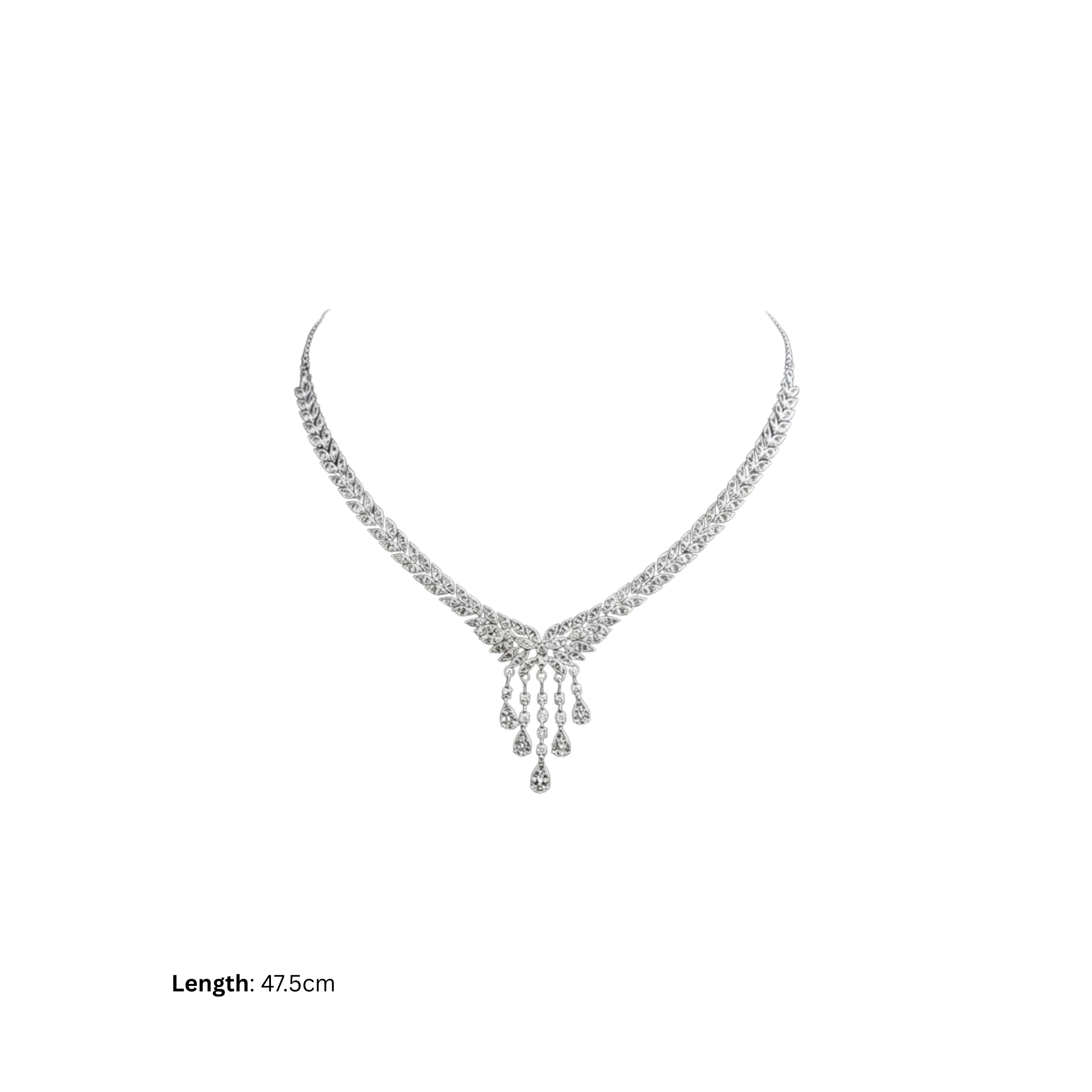 Regal Cascade Sterling Silver Necklace