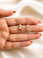Embrace Pear Sterling Silver Stud Earrings
