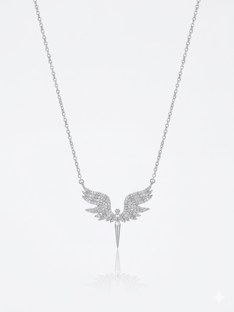 Angel Wing Sterling Silver Sterling Necklace