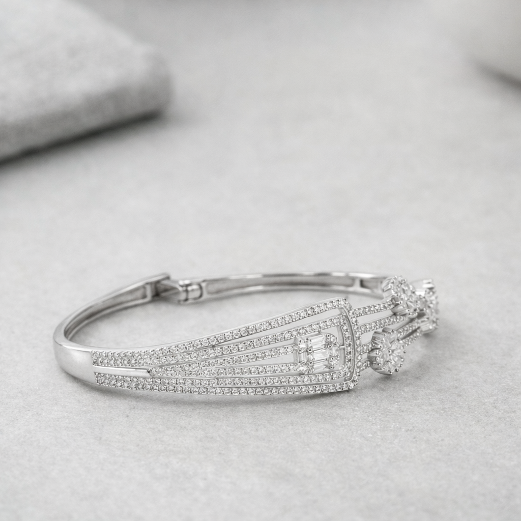 Signature Statement Sterling Silver Oval Bangle