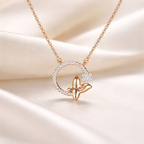 Fluttering Butterfly Sterling Silver Pendant Necklace