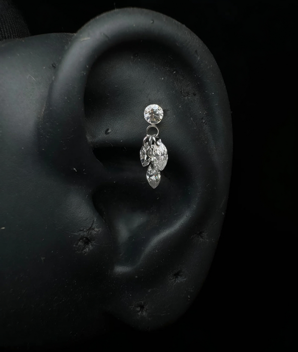 Floating Sparkle Sterling Silver Earrings