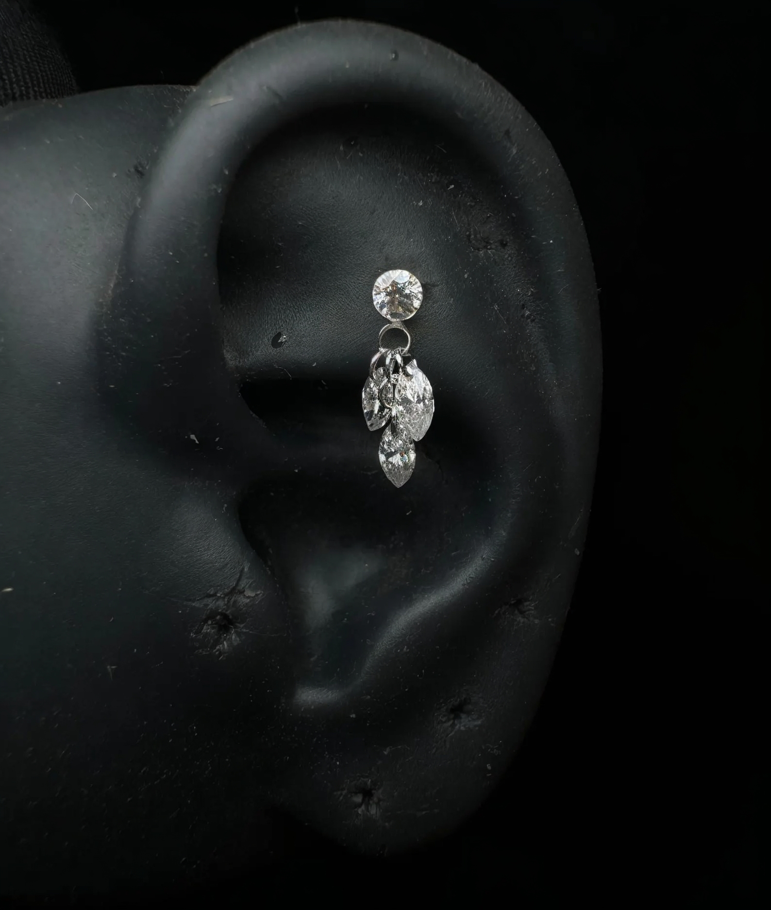Floating Sparkle Sterling Silver Earrings