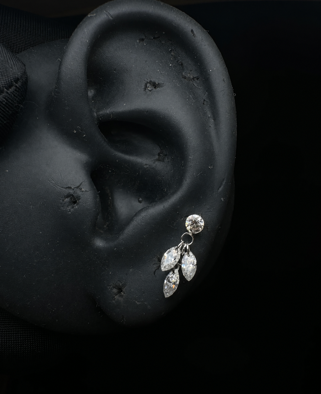 Floating Sparkle Sterling Silver Earrings