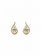 Embrace Pear Sterling Silver Stud Earrings