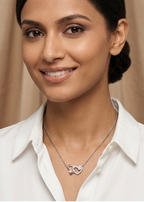 Entangled Hearts Sterling Silver Pendant Necklace