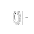 Classic Pavé Sterling Silver Huggie Earrings