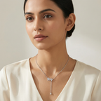 Flora Drop Sterling Silver Pendant Necklace