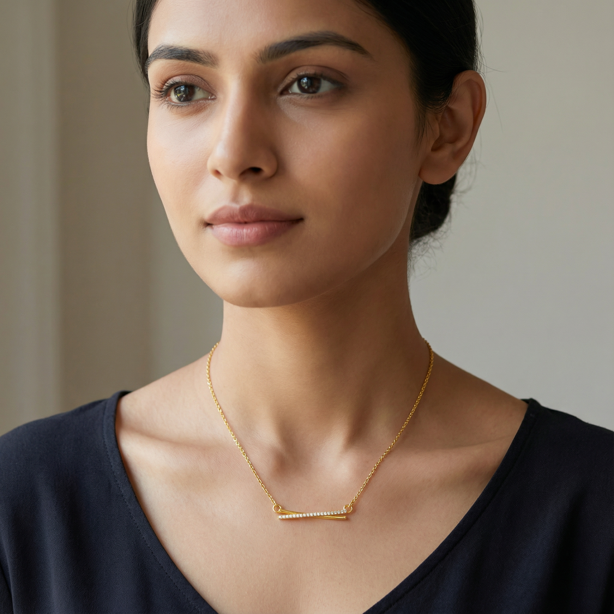 Pureline Gold Sterling Silver Pendant Necklace