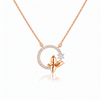 Fluttering Butterfly Sterling Silver Pendant Necklace