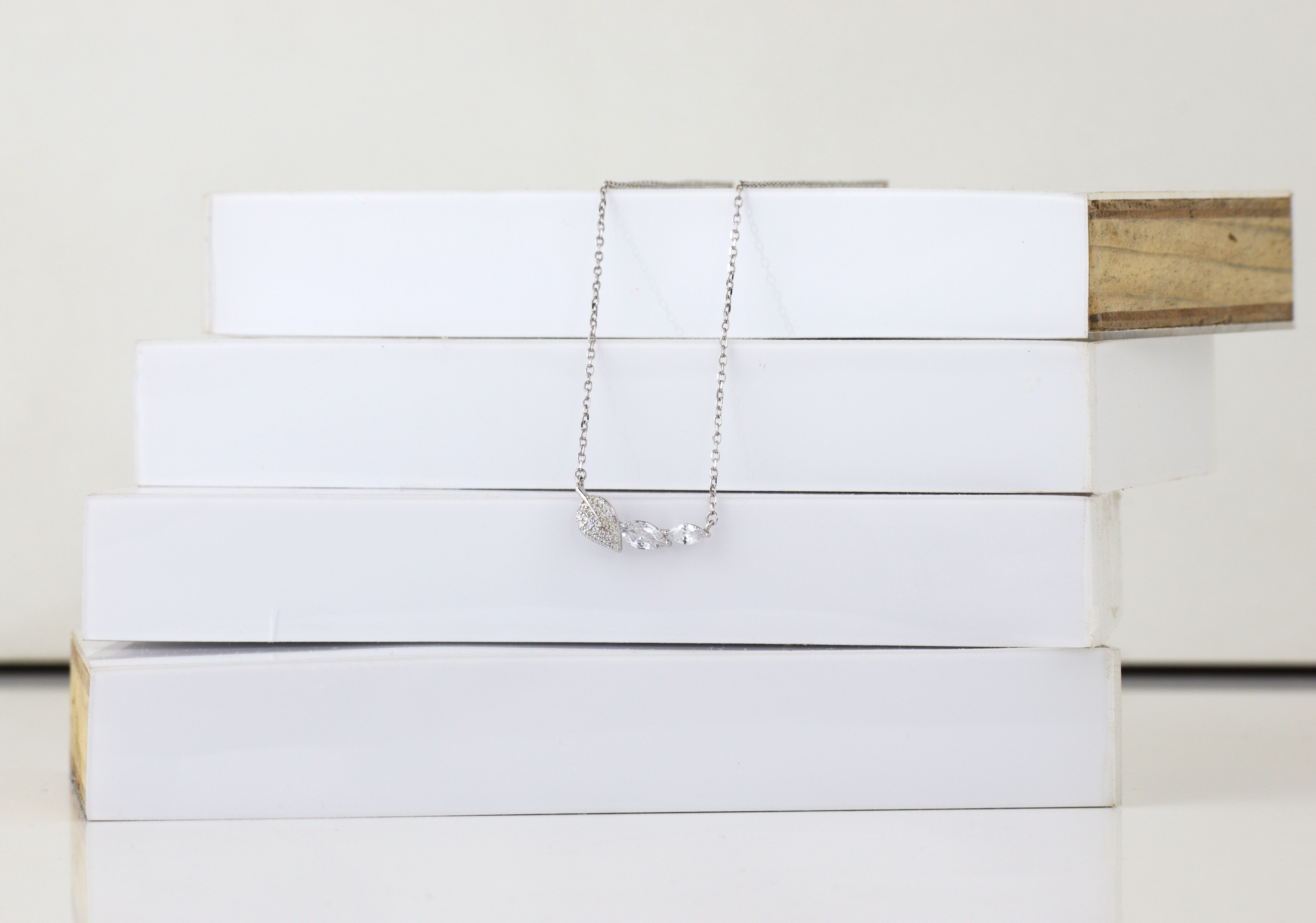 Leaf Whisper Sterling Silver Pendant Necklace