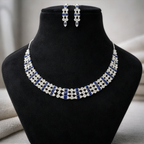 Celeste Blue Sterling Silver Necklace Set