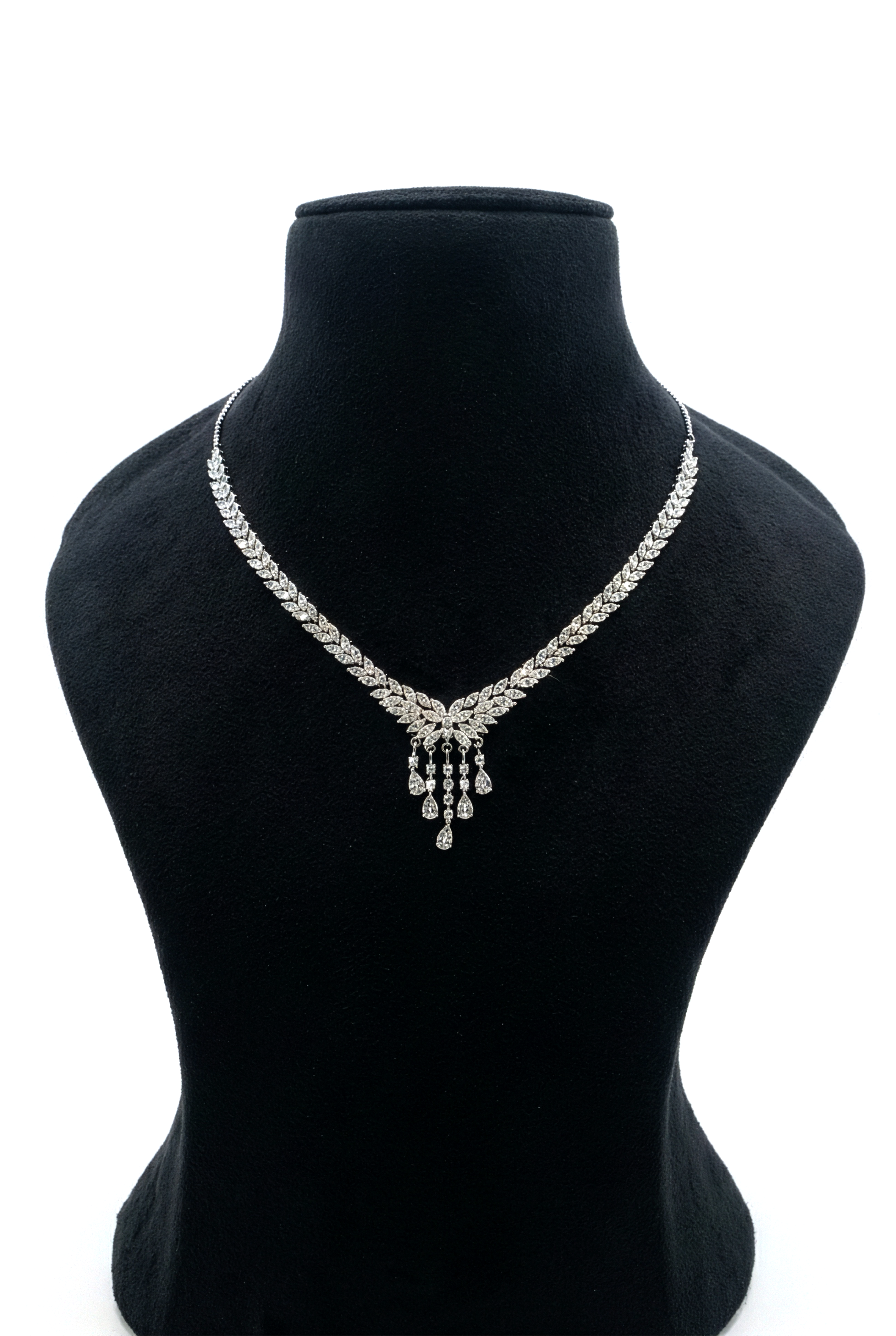 Regal Cascade Sterling Silver Necklace