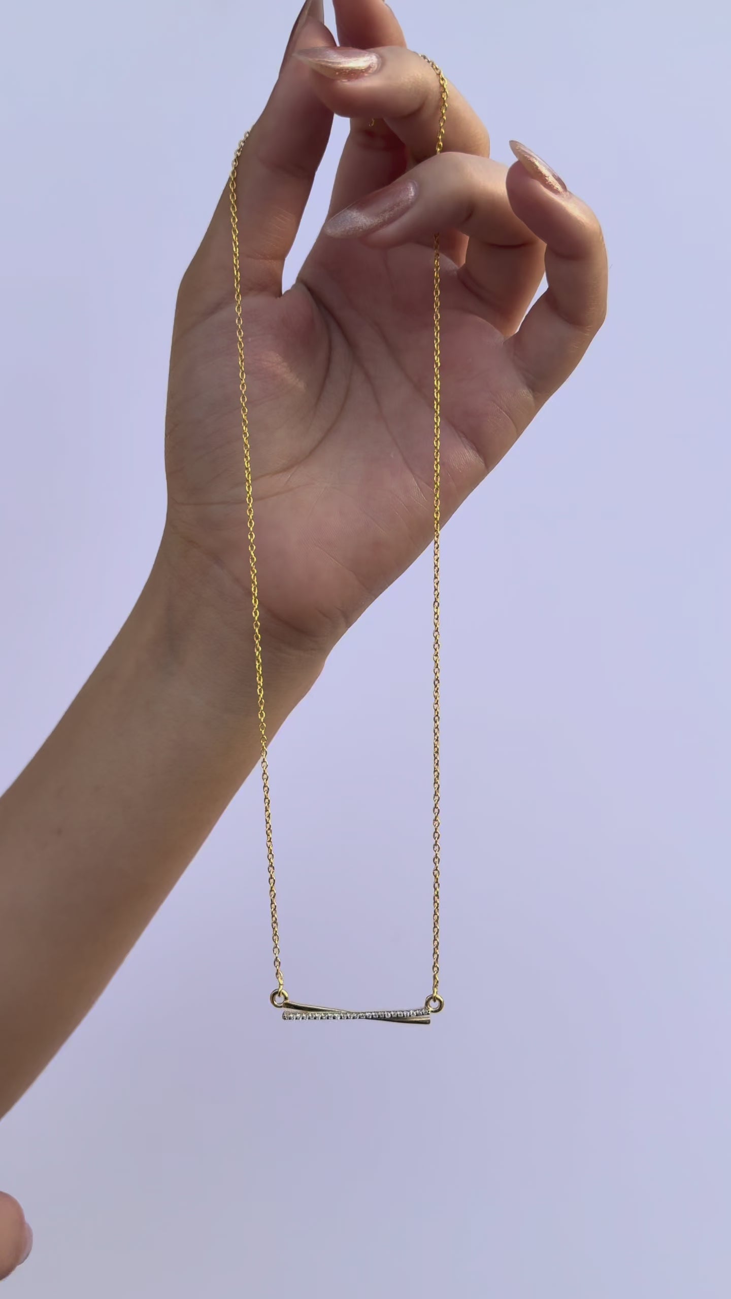 Pureline Gold Sterling Silver Pendant Necklace