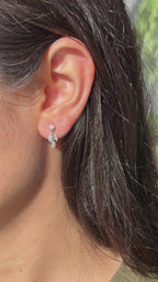 Floating Sparkle Sterling Silver Earrings